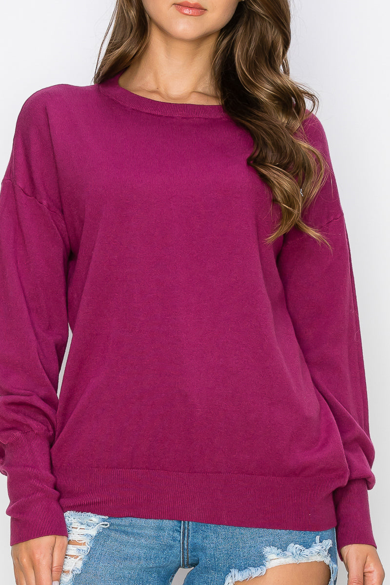 WT0001 Wholesale Cutout Draped Back Pullover - selected color - Burzip Wholesale