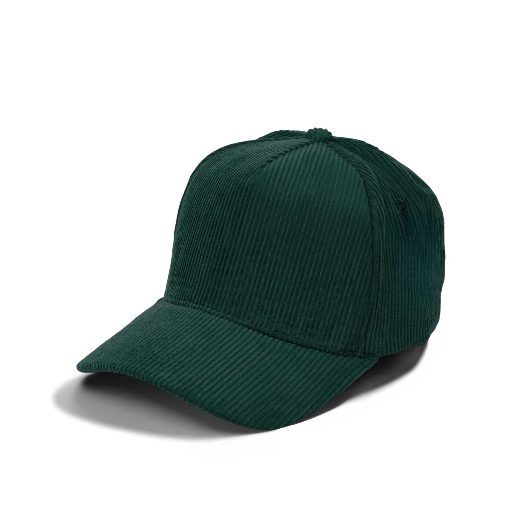 5panel Corduroy Fabric Solid Color Snapback Blank Caps 5fc - D.GREEN - Burzip Wholesale