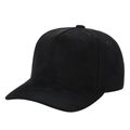 5panel Whole Suede Fabric Snapback Blank Hats 5suede - BLACK - Burzip Wholesale