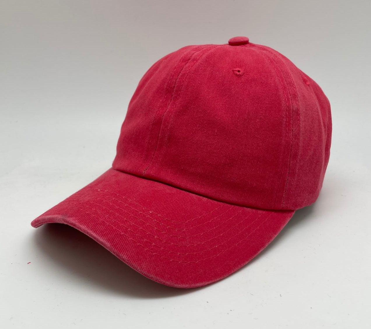 Pigment Dyed Dad Hat with Buckle Adlustable Blank Caps Pdh - selected color - Burzip Wholesale