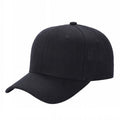 6 Panel Velcro pain Caps v1 - BLACK - Burzip Wholesale