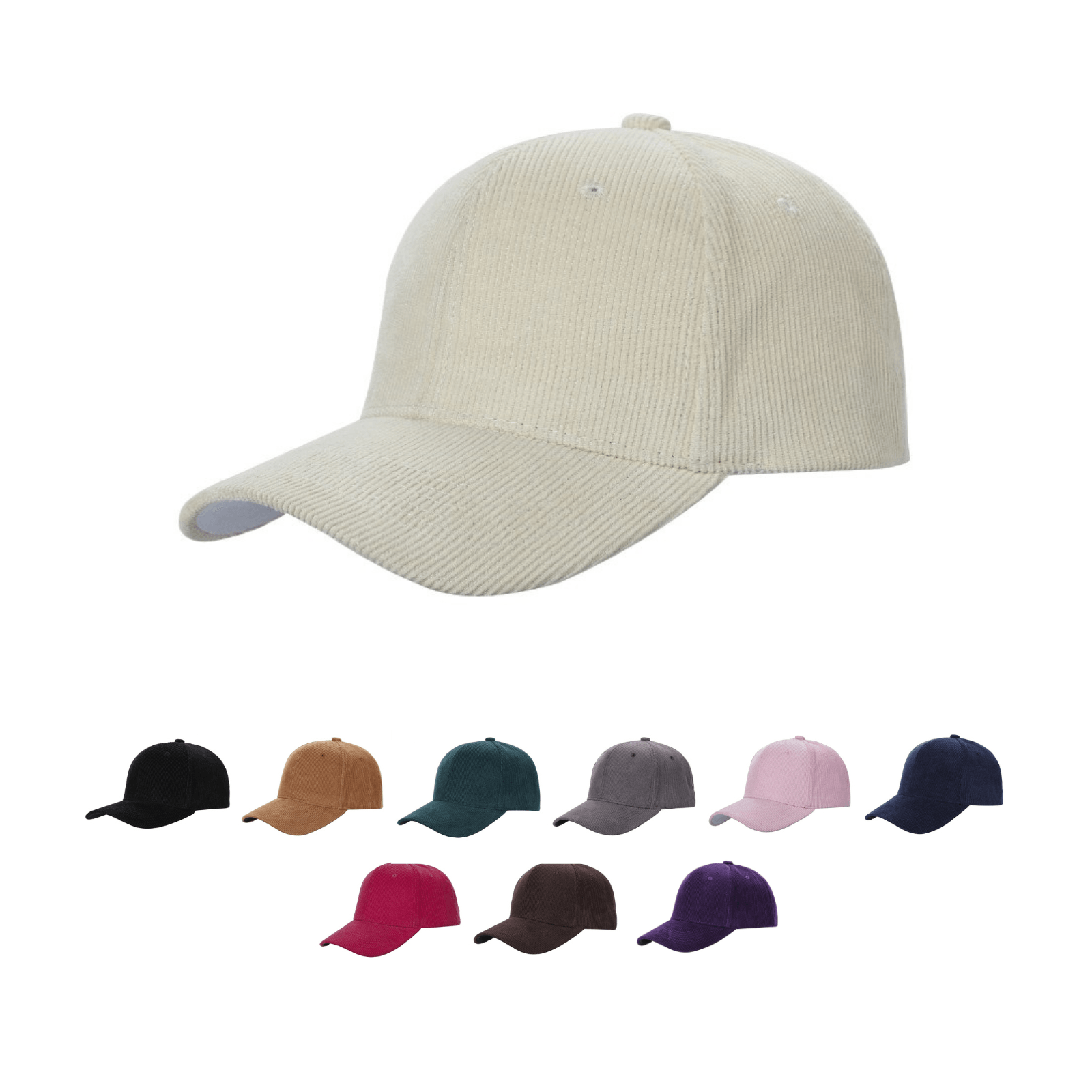 CORDUROY Solid Buckle Hat - BLACK - Burzip Wholesale