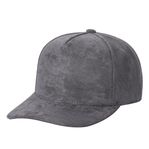 5panel Whole Suede Fabric Snapback Blank Hats 5suede - D.GREY - Burzip Wholesale