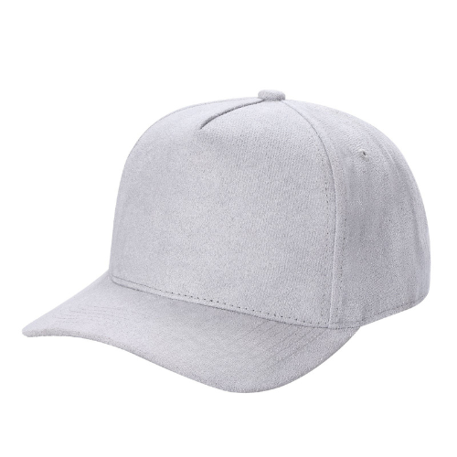 5panel Whole Suede Fabric Snapback Blank Hats 5suede - L.GREY - Burzip Wholesale