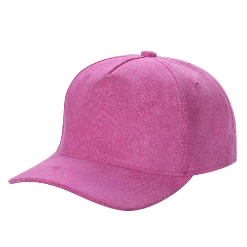 5panel Whole Suede Fabric Snapback Blank Hats 5suede - D.PINK - Burzip Wholesale