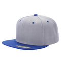 PS-POLY SNAPBACK FLAT BILL - L.GREY/RED - Burzip Wholesale