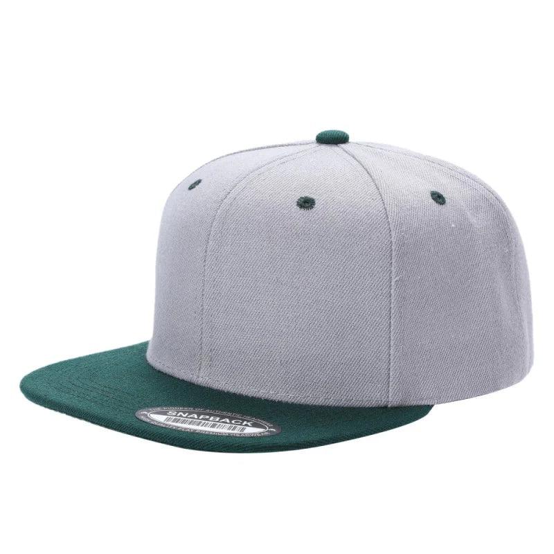 PS-POLY SNAPBACK FLAT BILL - ROYAL/H.GREY - Burzip Wholesale