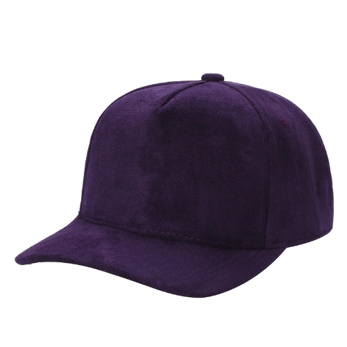 5panel Whole Suede Fabric Snapback Blank Hats 5suede - PURPLE - Burzip Wholesale