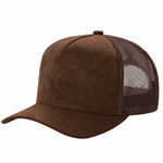 5Panel Suede Front Mesh Back Trucker Cap for Burning Art sum #10502