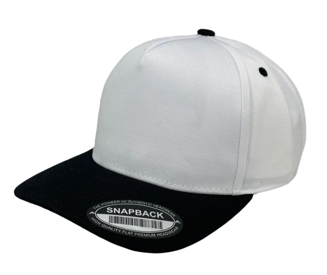 5panel Solid with Under Bill Colored Blank Caps Tcoa - NAVY/SKY - Burzip Wholesale
