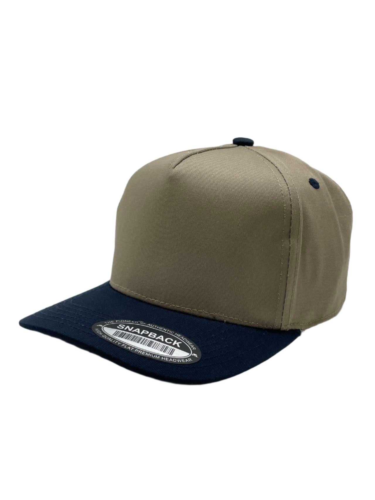 5panel Solid with Under Bill Colored Blank Caps Tcoa - D.GREEN/GOLD - Burzip Wholesale