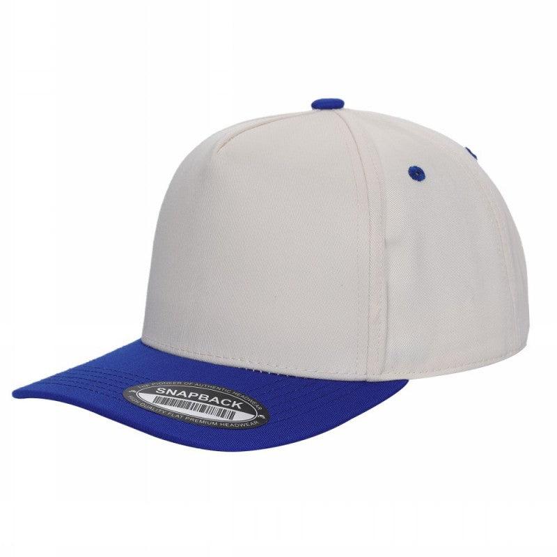 5panel Solid with Under Bill Colored Blank Caps Tcoa - KHAKI/NAVY - Burzip Wholesale