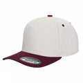 5panel Solid with Under Bill Colored Blank Caps Tcoa - L.GREY/RED - Burzip Wholesale