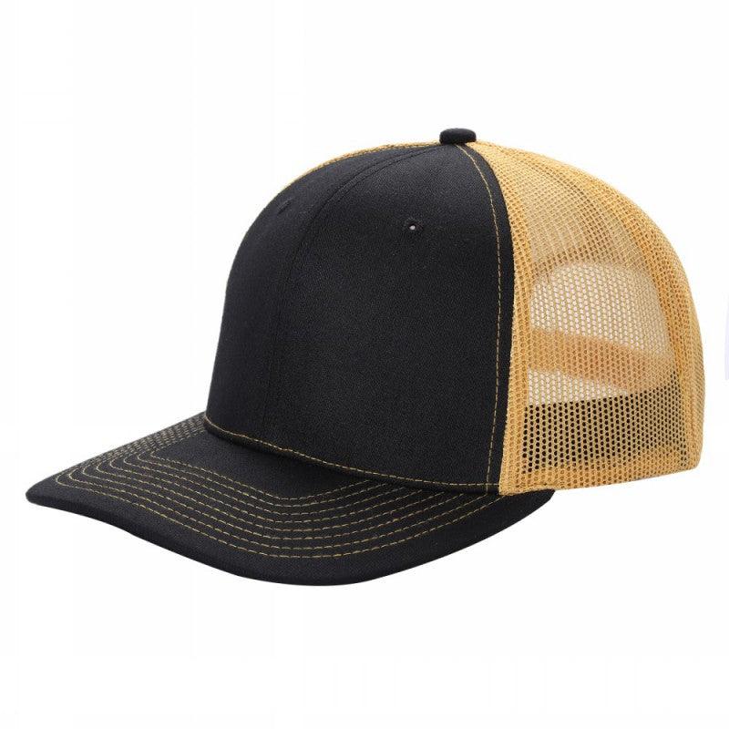 TRTM2-DZ-TWILL FABRIC WITH MESH BACK 2TONE CAPS - Charcoal/n.green - Burzip Wholesale