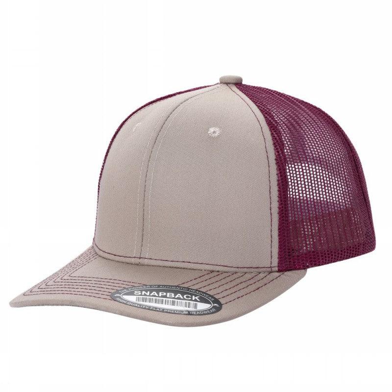 TRTM2-DZ-TWILL FABRIC WITH MESH BACK 2TONE CAPS - Khi/blk - Burzip Wholesale