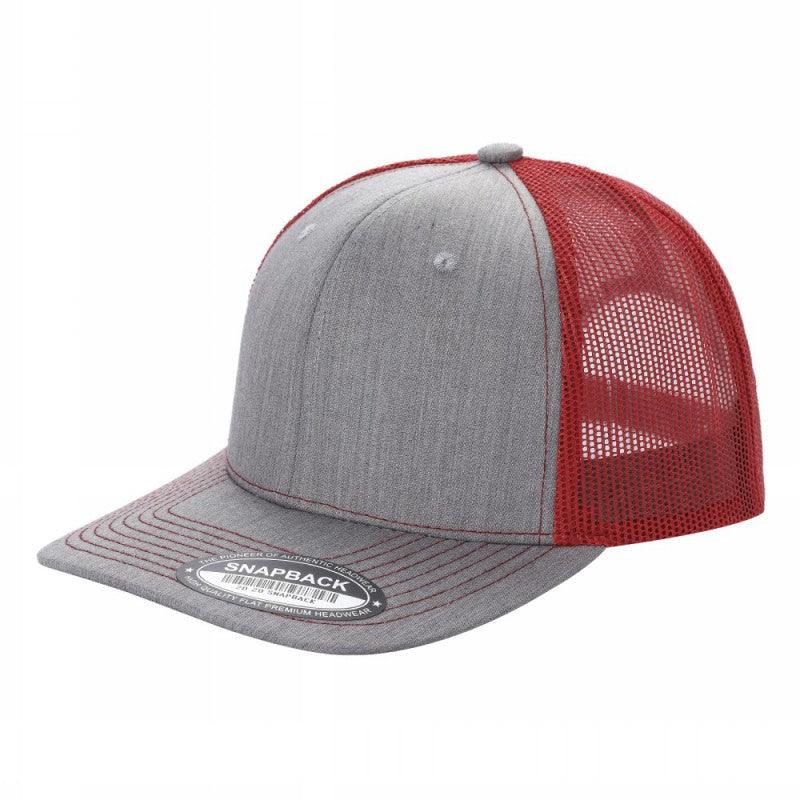 TRTM2-DZ-TWILL FABRIC WITH MESH BACK 2TONE CAPS - Khi/wht - Burzip Wholesale