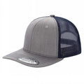 TRTM2-DZ-TWILL FABRIC WITH MESH BACK 2TONE CAPS - Navy/wht - Burzip Wholesale