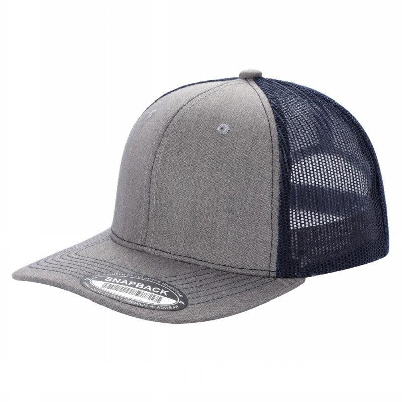 TRTM2-DZ-TWILL FABRIC WITH MESH BACK 2TONE CAPS - Navy/wht - Burzip Wholesale