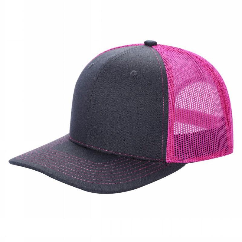 TRTM2-DZ-TWILL FABRIC WITH MESH BACK 2TONE CAPS - Red/blk - Burzip Wholesale