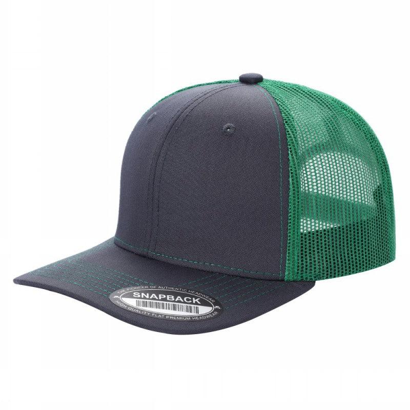 TRTM2-DZ-TWILL FABRIC WITH MESH BACK 2TONE CAPS - Roy/blk - Burzip Wholesale