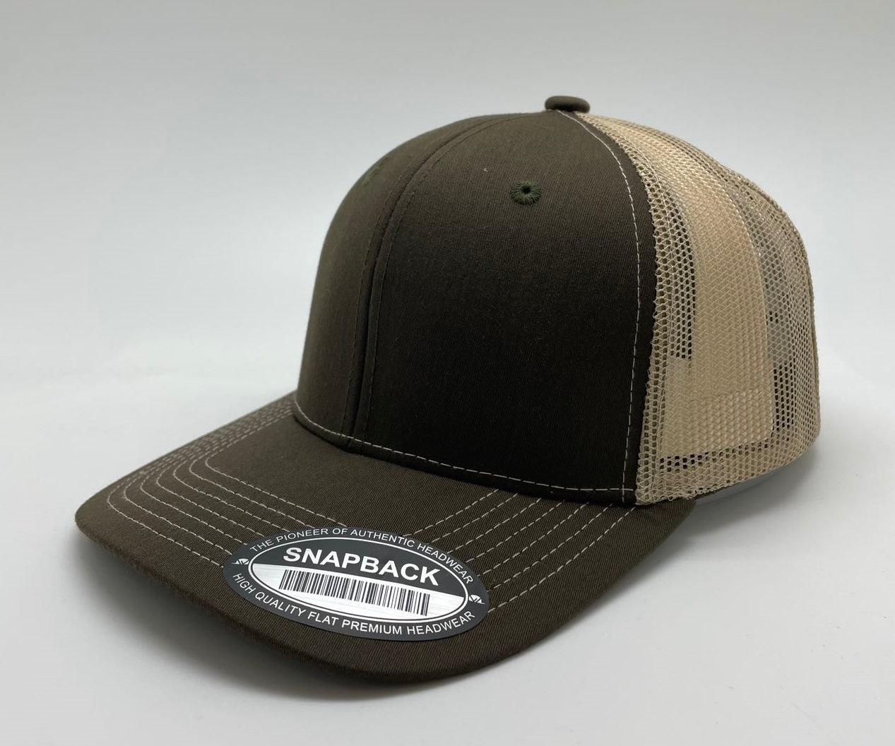 TRTM2-DZ-TWILL FABRIC WITH MESH BACK 2TONE CAPS - selected color - Burzip Wholesale